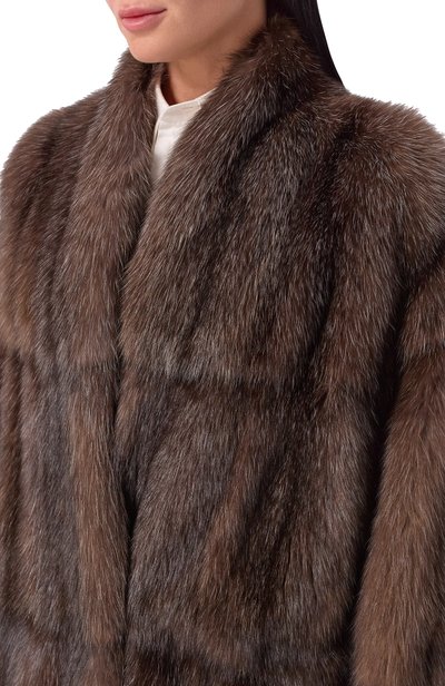Шуба из соболя MVST коричневого цвета по цене 22250000 руб., арт. M002A/SABLE WILD SILVER 4-5, фото 5 Шуба из соболя MVST, арт. M002A/SABLE WILD SILVER 4-5, фото 5