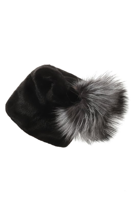Меховая шапка Нея из норки и лисы FurLand 0091900110080400275 Чёрный  0091900110080400275 Фото 3