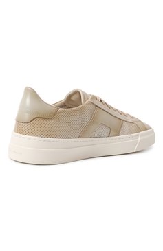 Мужские кожаные кеды double buckle SANTONI светло-бежевого цвета, арт. MBGG22068PNNTFG0 | Фото 5 (Материал сплава: Проставлено; Драгоценные камни: Проставлено; Подошва: Массивная; Материал внутренний: Натуральная кожа; Материал внешний: Натуральная кожа; Стили: Классический; Кросс-КТ: Низкие; Материал утеплителя: Без утеплителя)