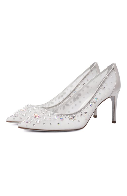 Комбинированные туфли Cinderella 80 Rene Caovilla C12292-080/CRIN Белый C12292-080/CRIN