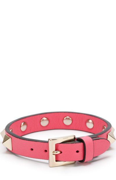 Кожаный браслет rockstud VALENTINO розового цвета по цене 28900 руб., арт. PW2J0255/VIT, фото 2 Кожаный браслет rockstud VALENTINO, арт. PW2J0255/VIT, фото 2