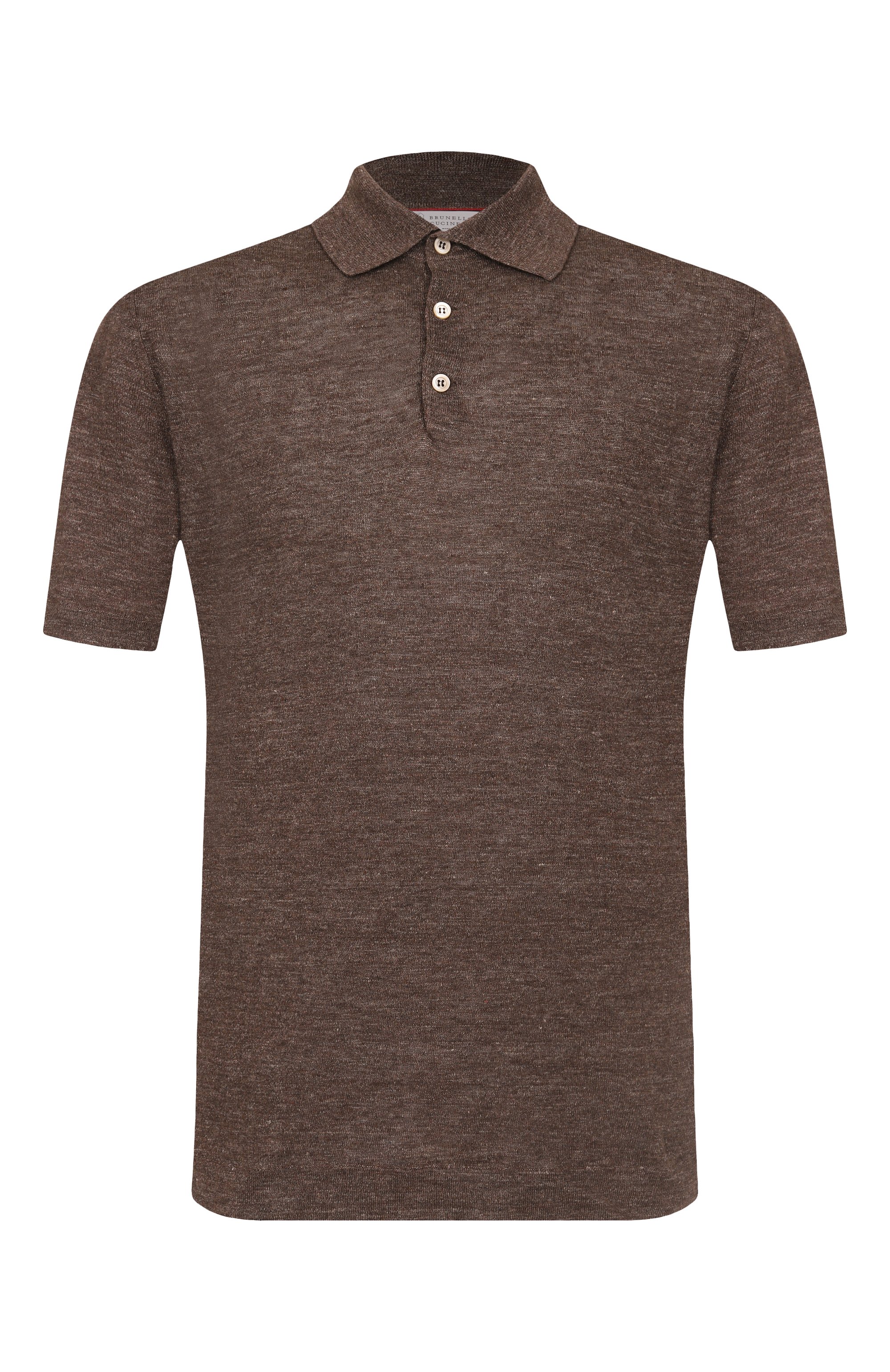 Поло изо льна и хлопка BRUNELLO CUCINELLI, арт. M2L00315, фото 1