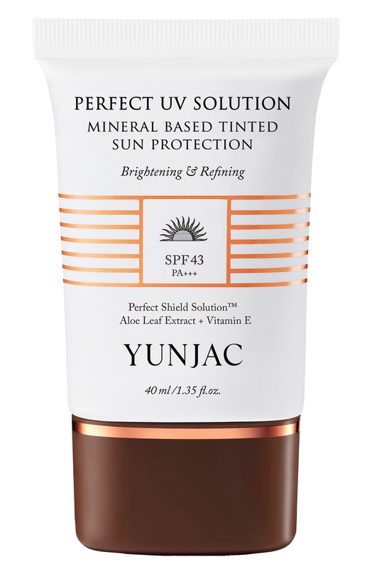 фото Минеральный солнцезащитный крем-тинт для лица spf 43 perfect uv mineral tinted sun protection (40ml) yunjac