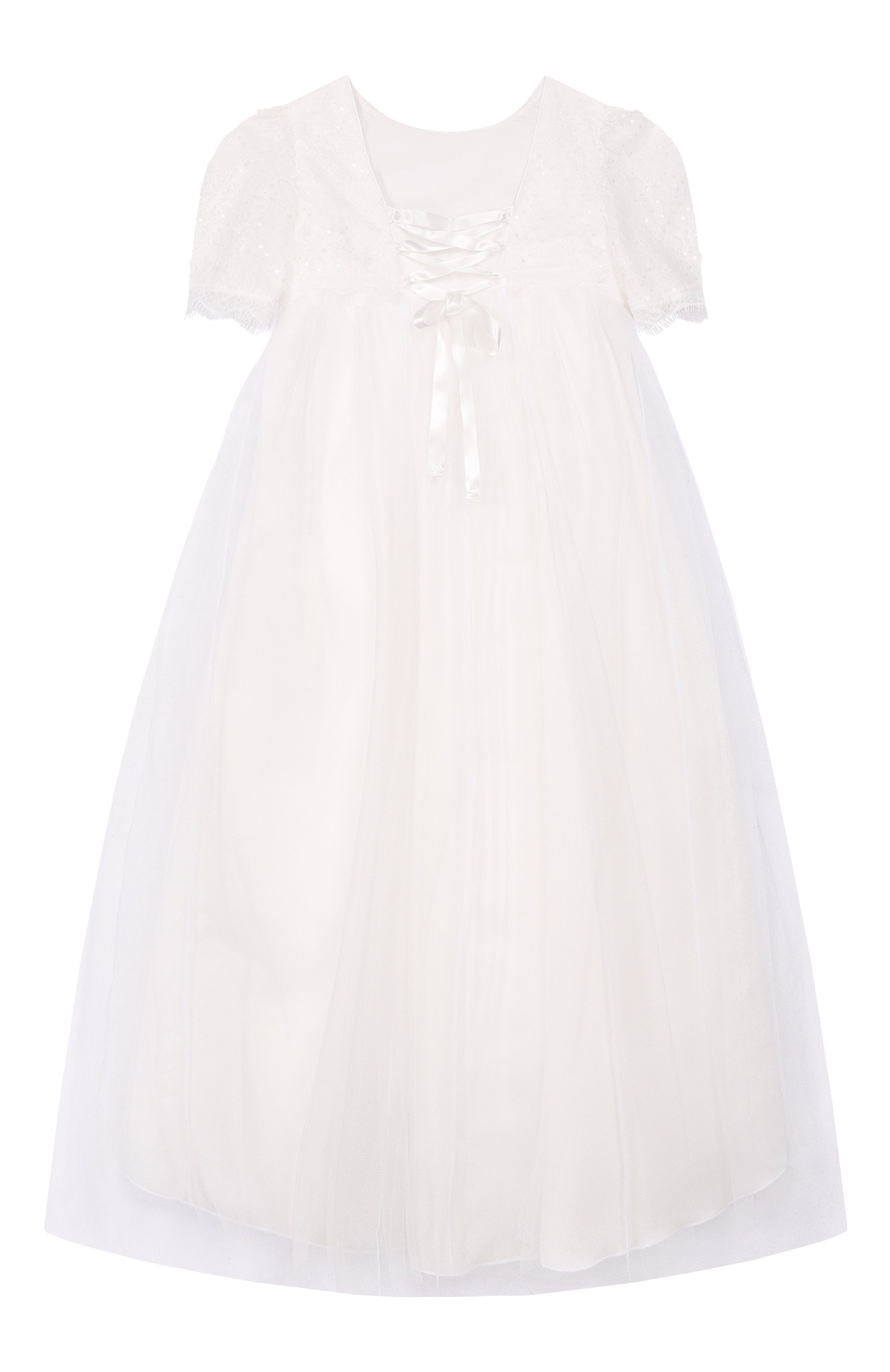 Платье MONNALISA белого цвета по цене 49700 руб., арт. 71G906, фото 2 Платье MONNALISA, арт. 71G906, фото 2