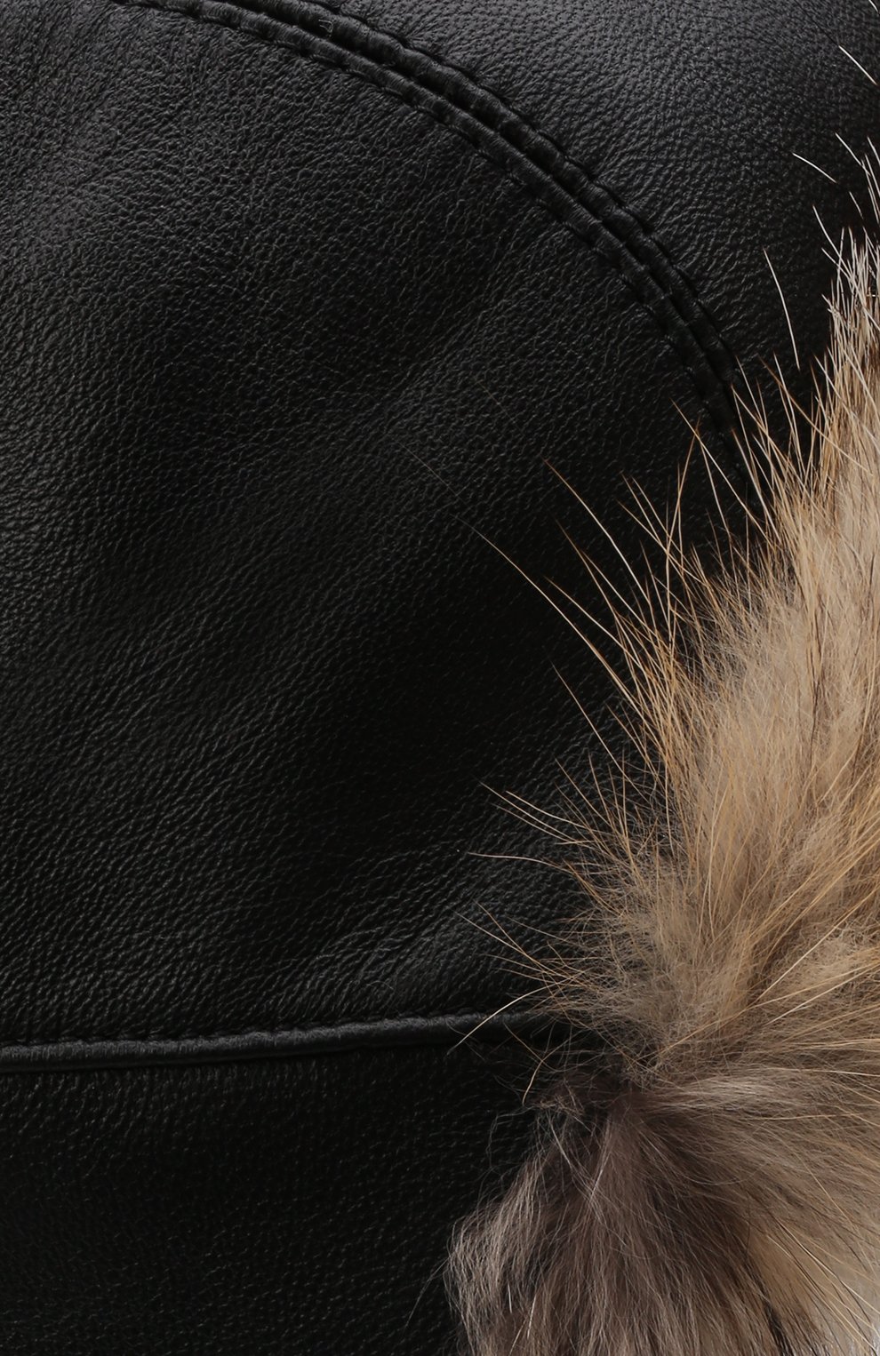 Кожаная шапка-ушанка с мехом лисицы VICTORIA KUSENKOVA, арт. 338504651159, фото 3