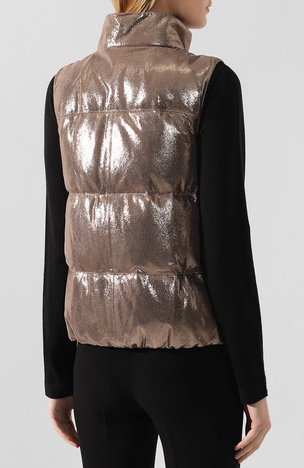 Кожаный жилет BRUNELLO CUCINELLI, арт. MPMAY8923, фото 4