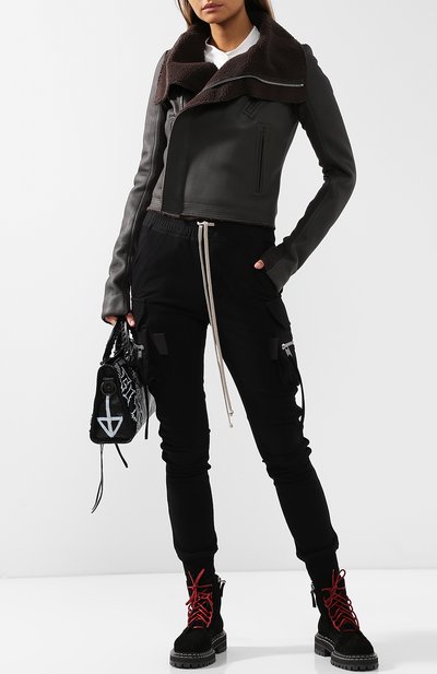 Кожаная куртка на меховой подкладке RICK OWENS, арт. RP18F4728/LSHS, фото 2