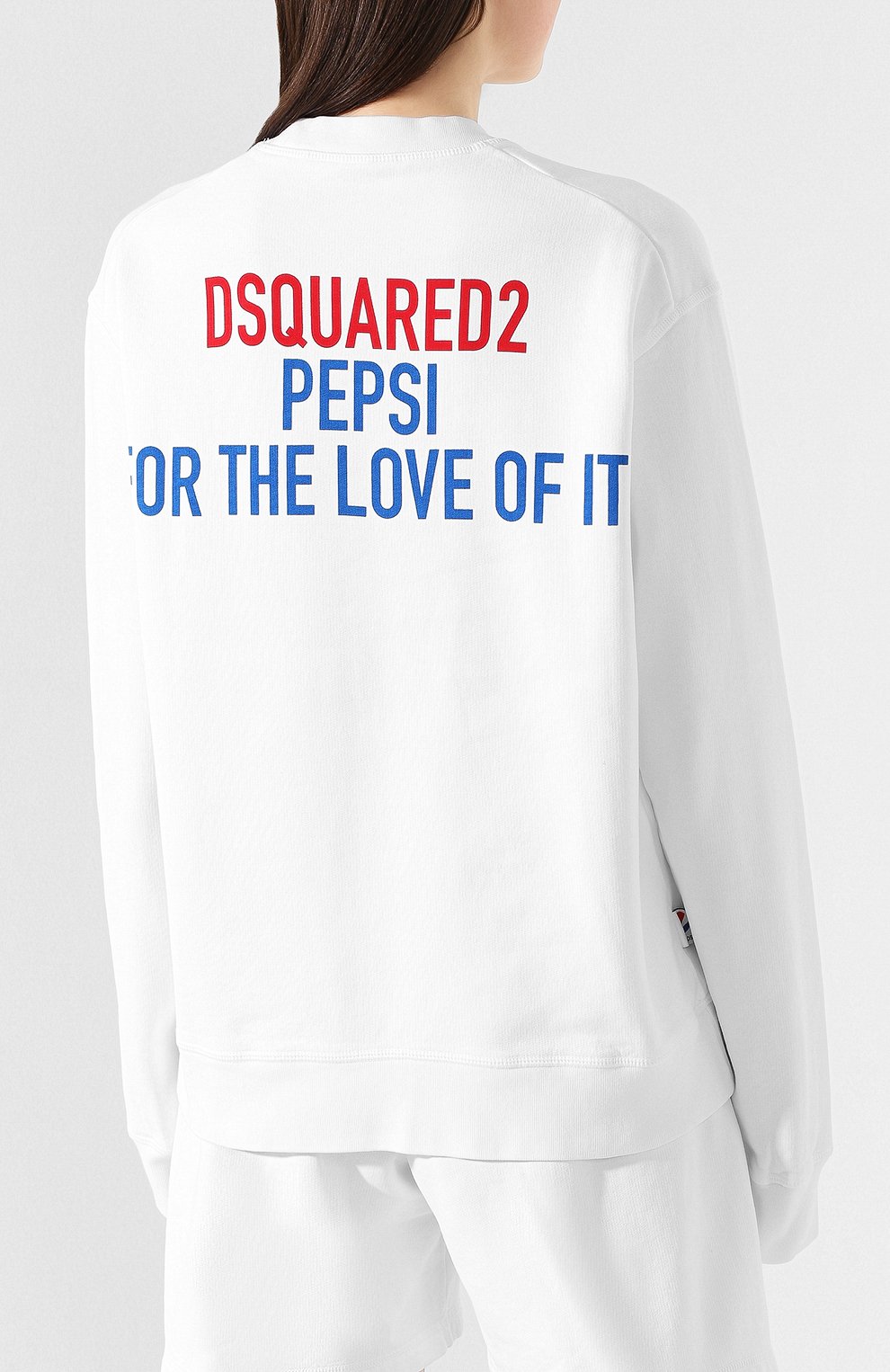 Хлопковый свитшот DSQUARED2 белого цвета по цене 41200 руб., арт. S73GU0066/S25030, фото 4 Хлопковый свитшот DSQUARED2, арт. S73GU0066/S25030, фото 4