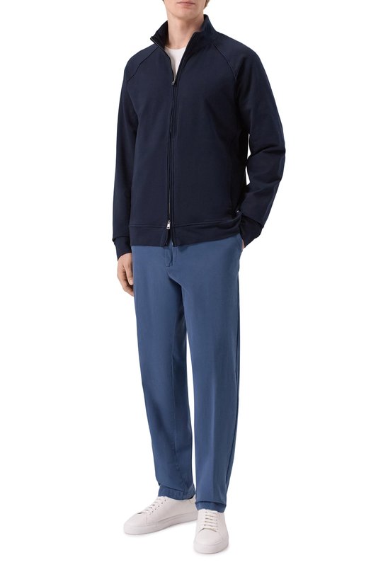 Толстовка из лиоцелла и хлопка Paul&Shark 26411840_001 Синий  26411840_001 Фото 2