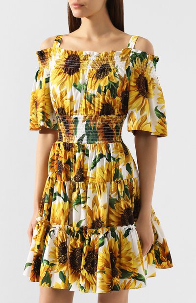 Хлопковое платье DOLCE & GABBANA, арт. F6F9CT/HS5EB, фото 3