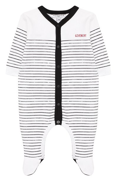 Комплект из хлопкового комбинезона и шапки с нагрудником GIVENCHY, арт. H98049, фото 3