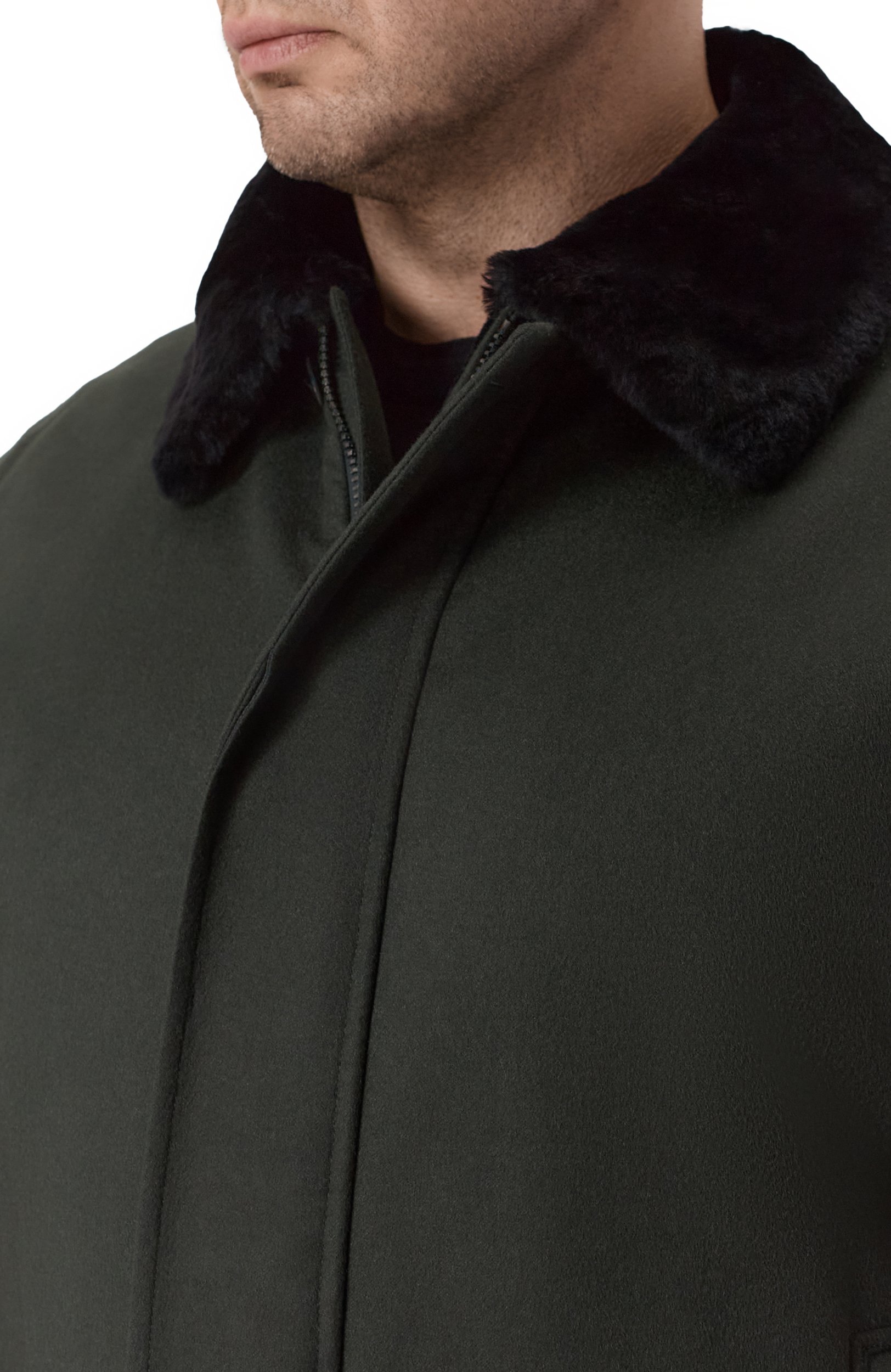 Кашемировое пальто с подкладкой из овчины GIORGIO ARMANI, арт. GM003926/TE13515, фото 5