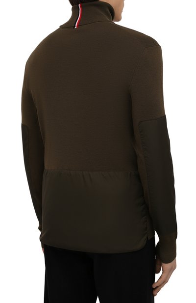 Шерстяная водолазка MONCLER GRENOBLE хаки цвета по цене 79950 руб., арт. G2-097-9F000-01-M1122, фото 4 Шерстяная водолазка MONCLER GRENOBLE, арт. G2-097-9F000-01-M1122, фото 4