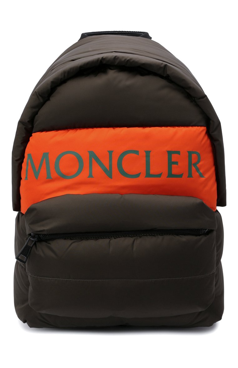 Мужской текстильный рюкзак MONCLER хаки цвета, арт. G2-09A-5A504-00-02SZU | Фото 1 (Материал: Текстиль; Размер: large; Стили: Кэжуэл)