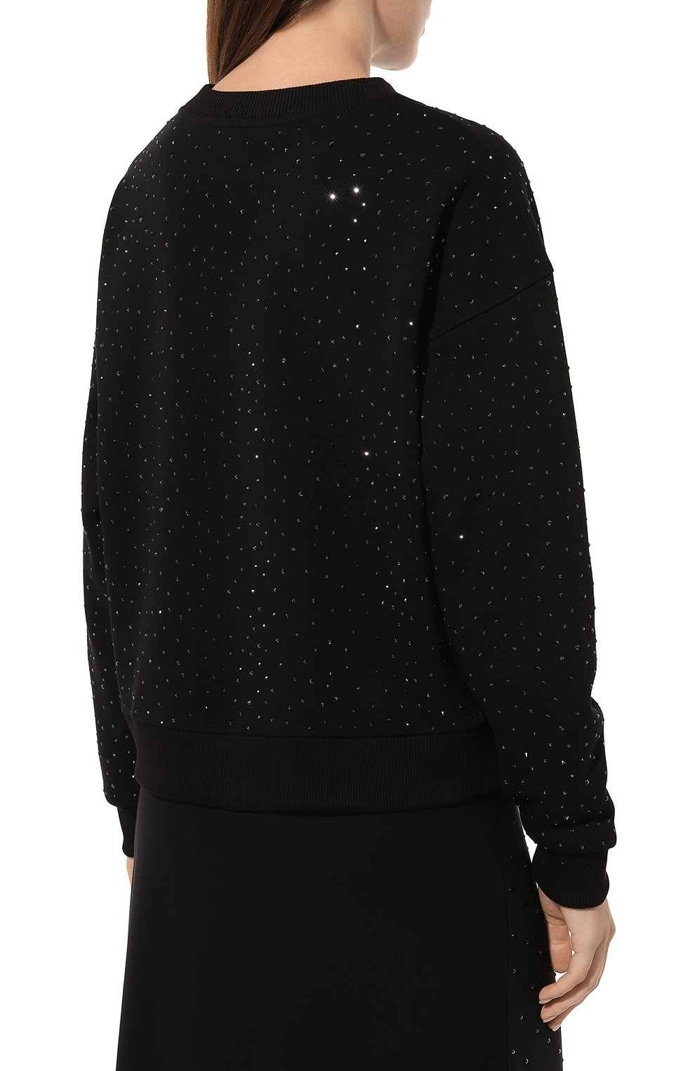 Хлопковый свитшот FLASHIN черного цвета по цене 15900 руб., арт. FS24CRS, фото 4 Хлопковый свитшот FLASHIN, арт. FS24CRS, фото 4