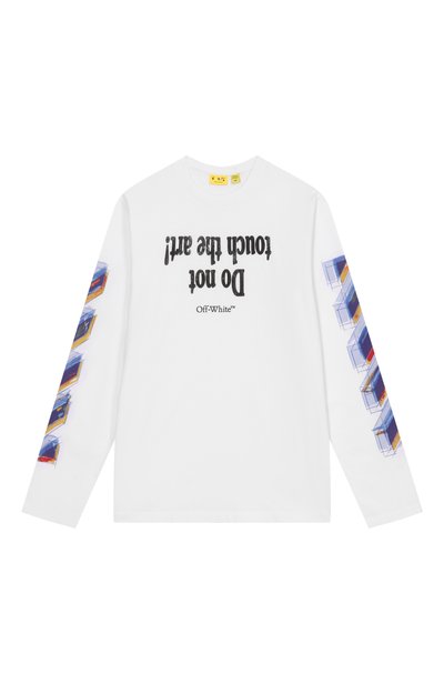 Хлопковый лонгслив OFF-WHITE, арт. 0BAB001F26JER0011