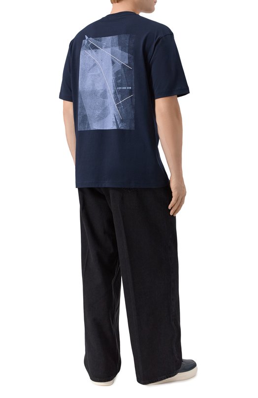 Хлопковая футболка BOSS Orange 50546374 Синий  50546374 Фото 2