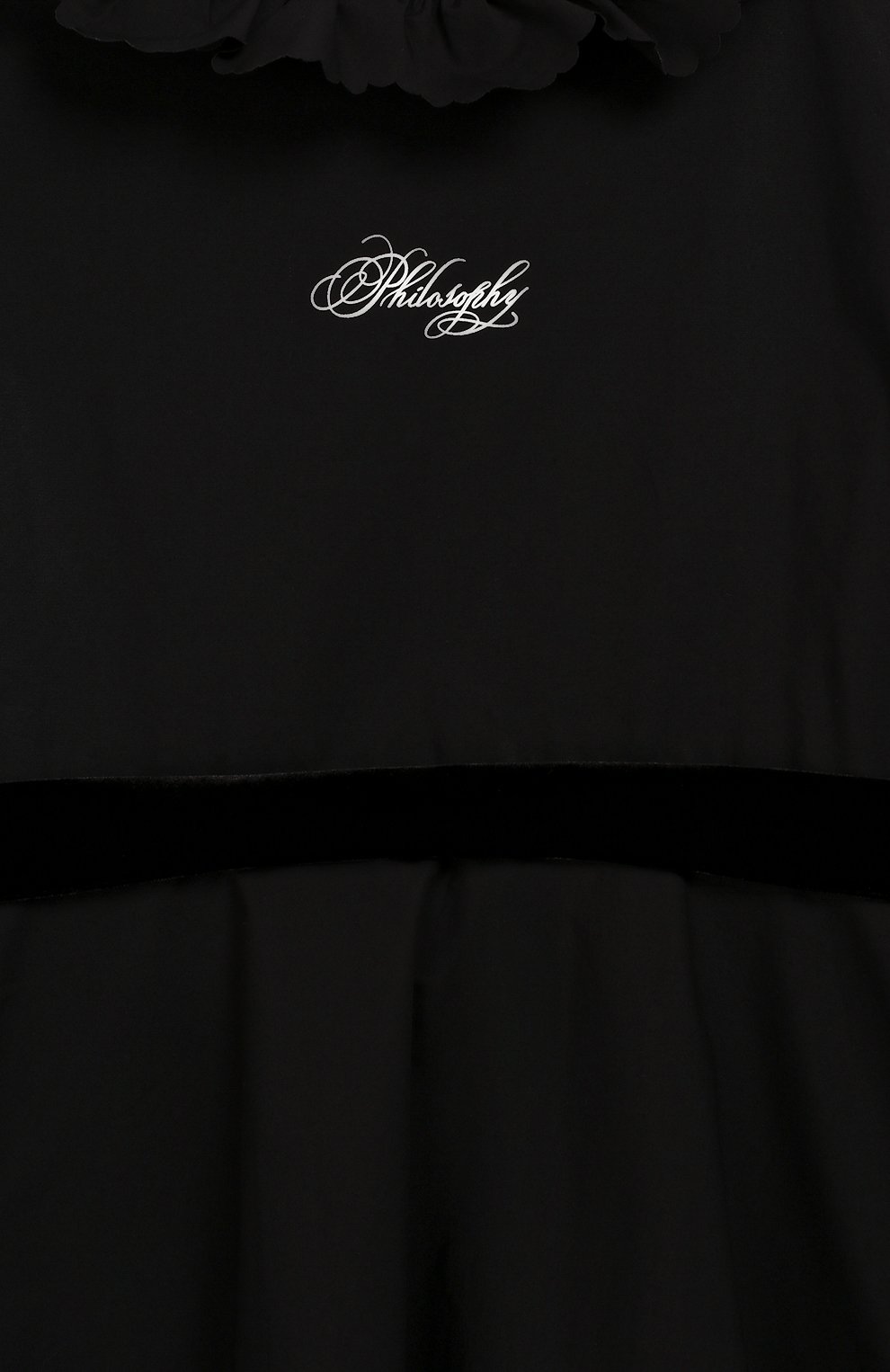 Хлопковое платье с поясом PHILOSOPHY DI LORENZO SERAFINI KIDS, арт. PJAB43/CA241/UH015/L-XL, фото 3