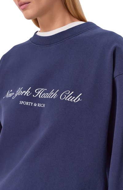 Хлопковый свитшот SPORTY AND RICH, арт. ST07166043BL106, фото 5