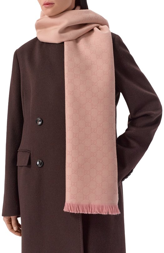 Шерстяной шарф Gucci 848507/3G200 Розовый  848507/3G200 Фото 2