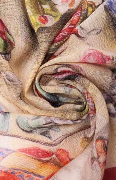 Шаль новогодние игрушки из кашемира и шерсти GOURJI, арт. 91245455/6251114, фото 3