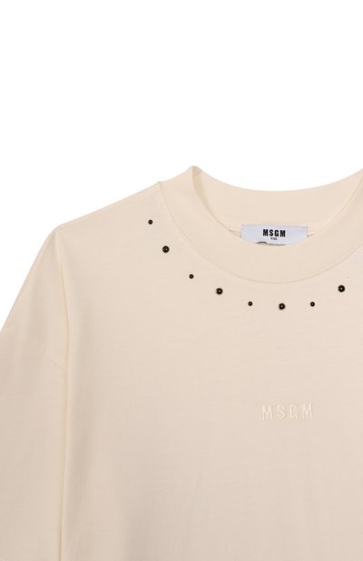 Хлопковая футболка MSGM KIDS, арт. F5MSJGTH149, фото 3