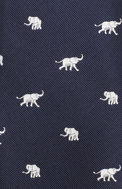 Шелковый галстук VAN LAACK темно-синего цвета по цене 11550 руб., арт. LUIS-EL/K03882, фото 3 Шелковый галстук VAN LAACK, арт. LUIS-EL/K03882, фото 3