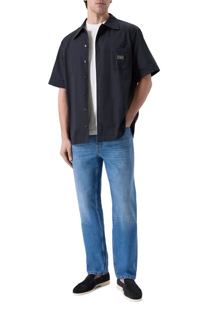 Замшевые лоферы malibu SANTONI черного цвета по цене 93150 руб., арт. MGAG18829TICSEAA, фото 2 Замшевые лоферы malibu SANTONI, арт. MGAG18829TICSEAA, фото 2