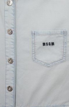 Детские джинсовый комбинезон MSGM KIDS голубого цвета, арт. S4MSJGJS046 | Фото 3 (Девочки Кросс-КТ: Комбинезон-одежда; Материал сплава: Проставлено; Нос: Не проставлено; Материал внешний: Хлопок; Ростовка одежда: 8 лет | 128 см, 16 лет | 164 см, 6 лет | 116 см, 10 - 11 лет | 140 - 146см, 12 лет | 152 см)