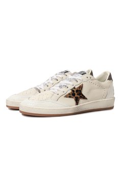 Женские кожаные кеды ball star GOLDEN GOOSE DELUXE BRAND белого цвета, арт. GWF00117.F002504 | Фото 1 (Подошва: Платформа; Материал внутренний: Натуральная кожа; Материал сплава: Проставлено; Драгоценные камни: Проставлено; Стили: Кэжуэл)