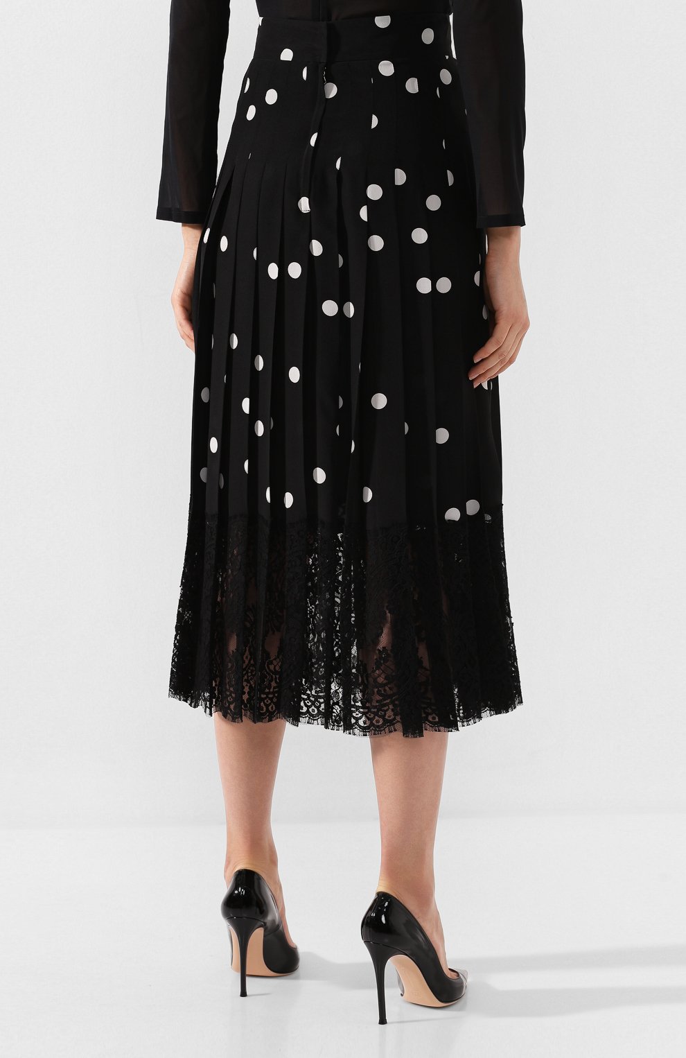 Юбка из смеси шелка и хлопка DOLCE & GABBANA, арт. F4BFTT/HS15T, фото 4