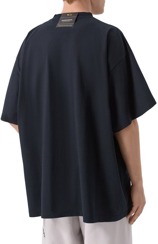 Хлопковая футболка Balenciaga 831305/TSVQ3 Чёрный  831305/TSVQ3 Фото 4