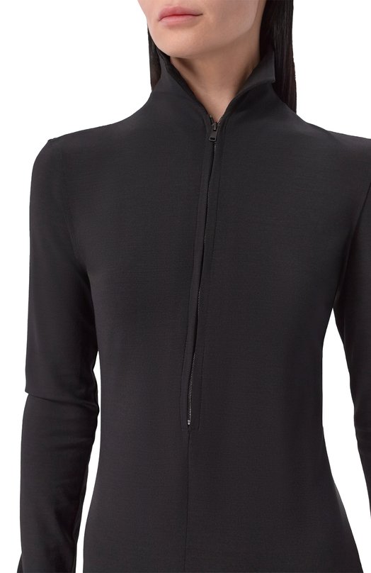 Платье из вискозы и шерсти Mugler 26P1R018156029 Чёрный  26P1R018156029 Фото 4