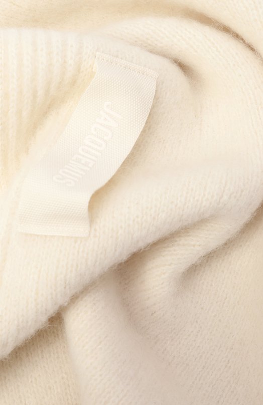 Шерстяной шарф-косынка Jacquemus 24HACU00669/AK00227 Кремовый  24HACU00669/AK00227 Фото 3