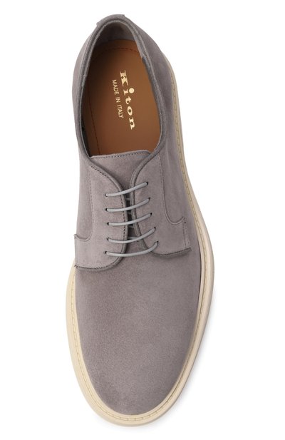 Замшевые дерби KITON серого цвета по цене 122500 руб., арт. USSA414N01392, фото 5 Замшевые дерби KITON, арт. USSA414N01392, фото 5