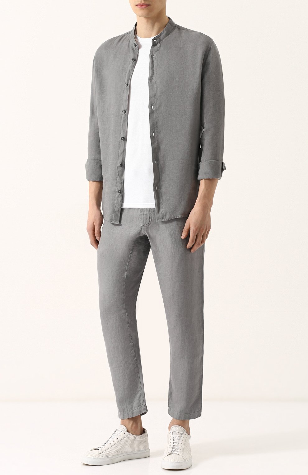 Хлопковая однотонная футболка FEDELI белого цвета по цене 14400 руб., арт. 1UE00298, фото 2 Хлопковая однотонная футболка FEDELI, арт. 1UE00298, фото 2