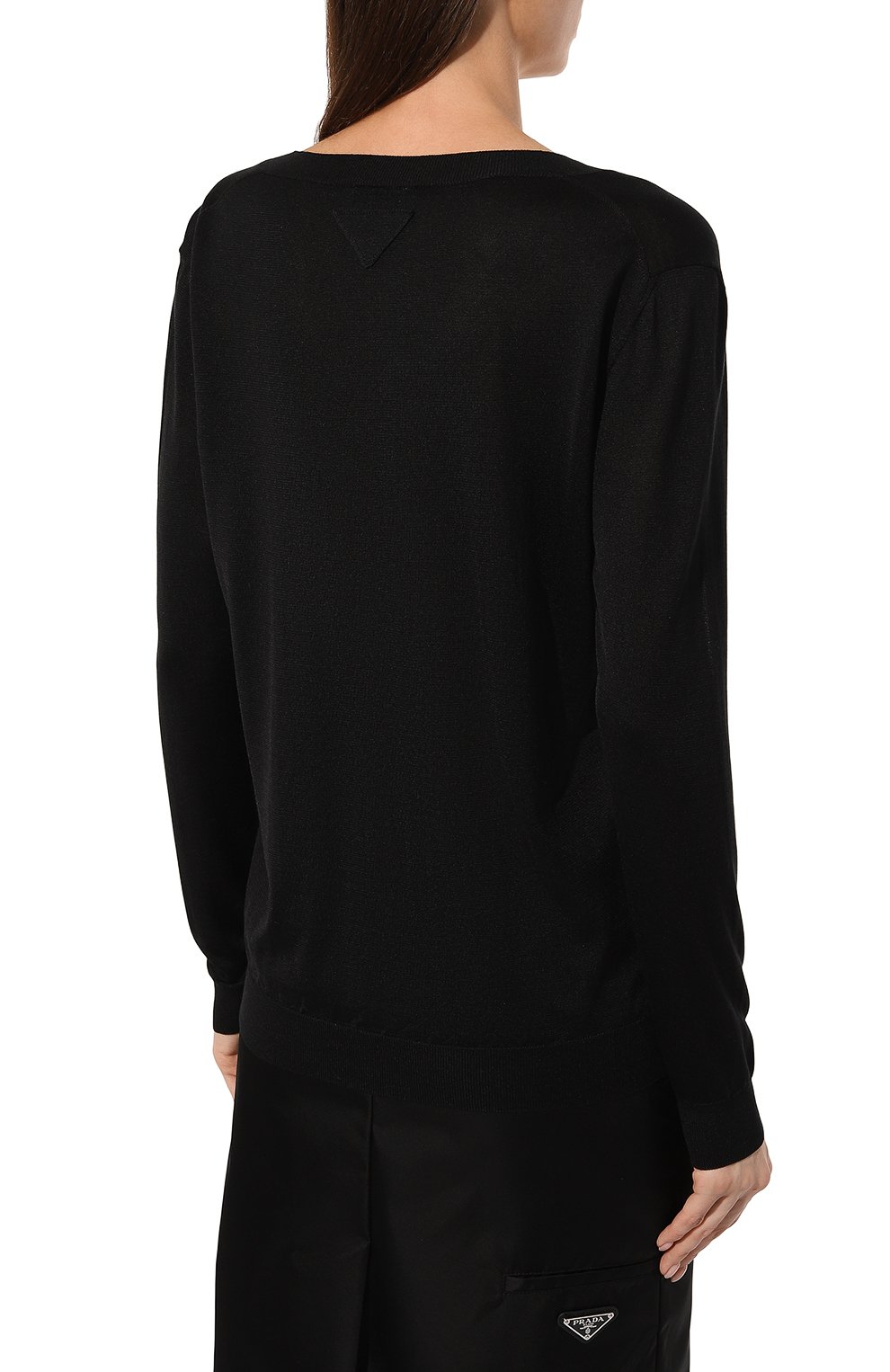 Шелковый пуловер PRADA, арт. P24H1N-XIX-F0002-211, фото 4