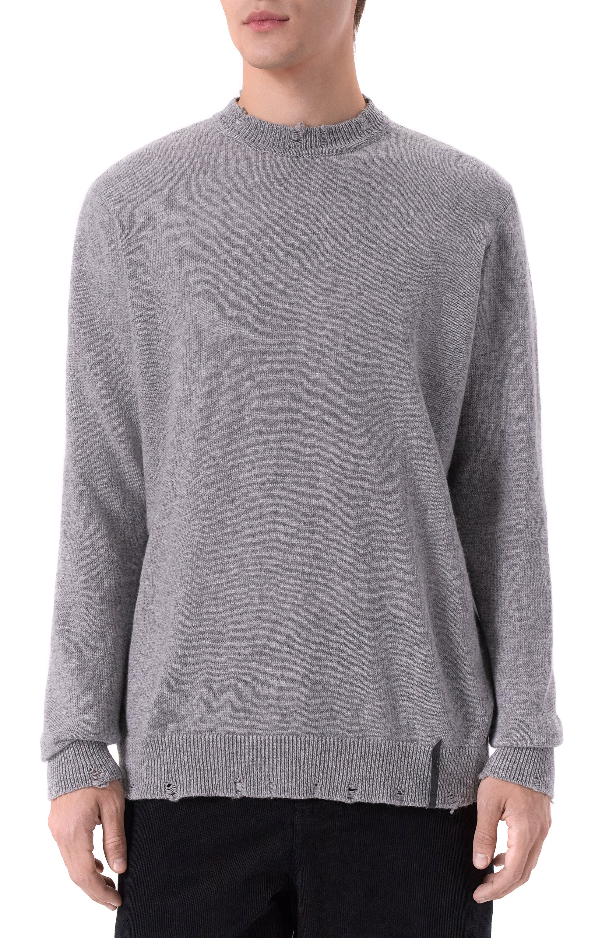 Джемпер из шерсти и вискозы NEVER ENOUGH серого цвета по цене 32800 руб., арт. MKN080, фото 3 Джемпер из шерсти и вискозы NEVER ENOUGH, арт. MKN080, фото 3