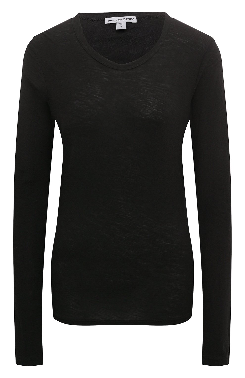 Хлопковый лонгслив JAMES PERSE темно-серого цвета по цене 22400 руб., арт. WUA3361/CRN, фото 1 Хлопковый лонгслив JAMES PERSE, арт. WUA3361/CRN, фото 1