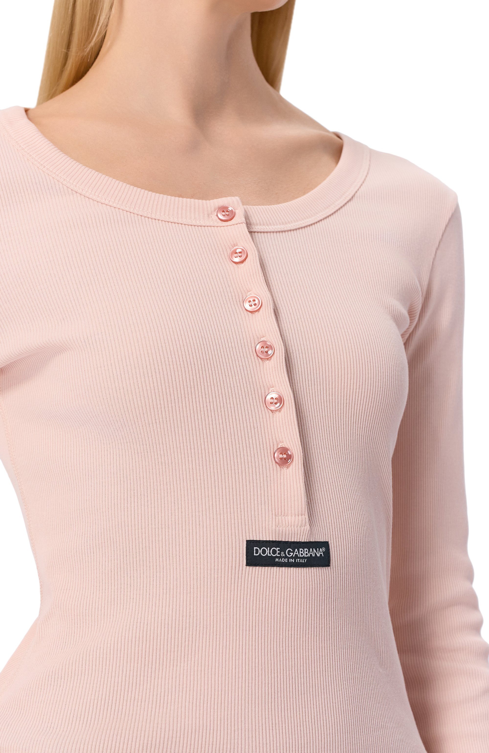 Хлопковый лонгслив-хенли DOLCE & GABBANA, арт. F8W44T/FU7AV, фото 5