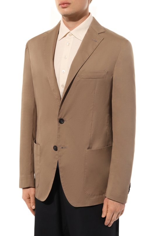 Хлопковый пиджак Fradi Коричневый, фото 5