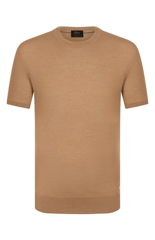 Джемпер из кашемира и шелка Brioni UMR00L/P1K82 Коричневый UMR00L/P1K82