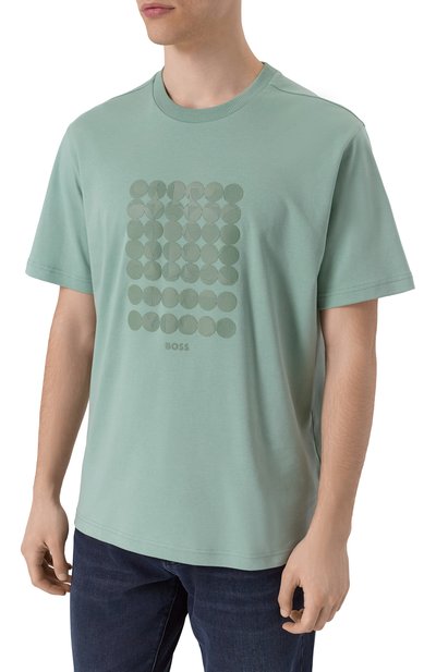 Хлопковая футболка BOSS GREEN, арт. 50537845, фото 3