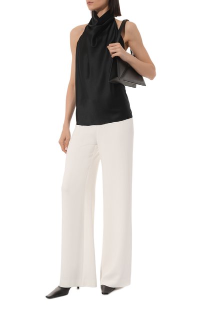 Шелковые брюки CHAPURIN белого цвета по цене 42500 руб., арт. P/19447/27899-м/SS23, фото 2 Шелковые брюки CHAPURIN, арт. P/19447/27899-м/SS23, фото 2