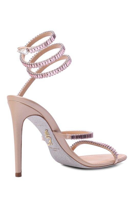 Кожаные босоножки Cleo Spark 105 Rene Caovilla C12674-105/NA01 Розовый  C12674-105/NA01 Фото 5