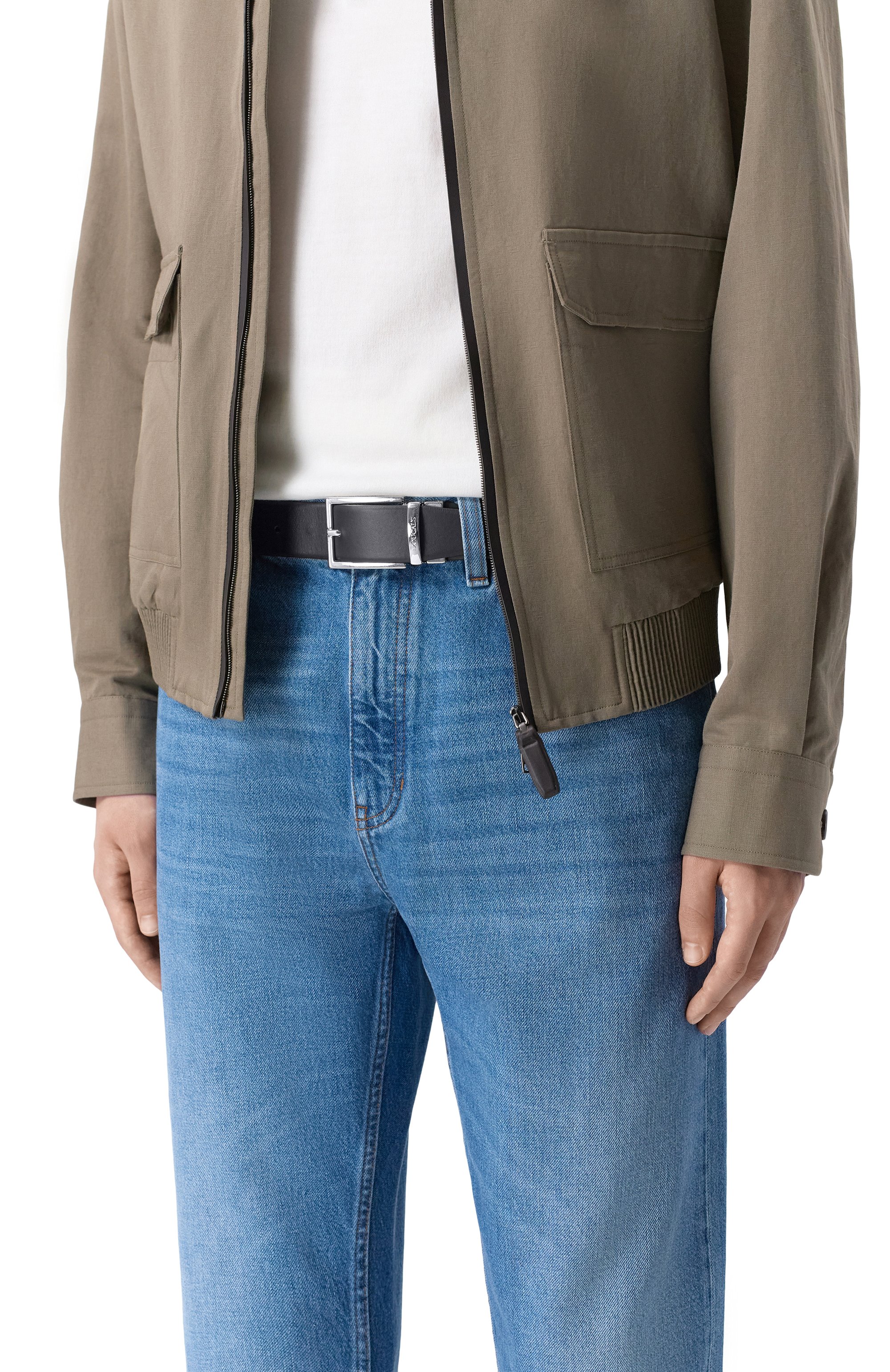 Кожаный ремень DOUCAL'S, арт. DC0036NIK0UF2839, фото 2