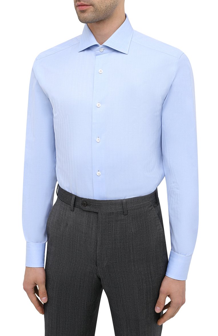 Хлопковая с�орочка ZEGNA, арт. E02301/9NS0LB, фото 3