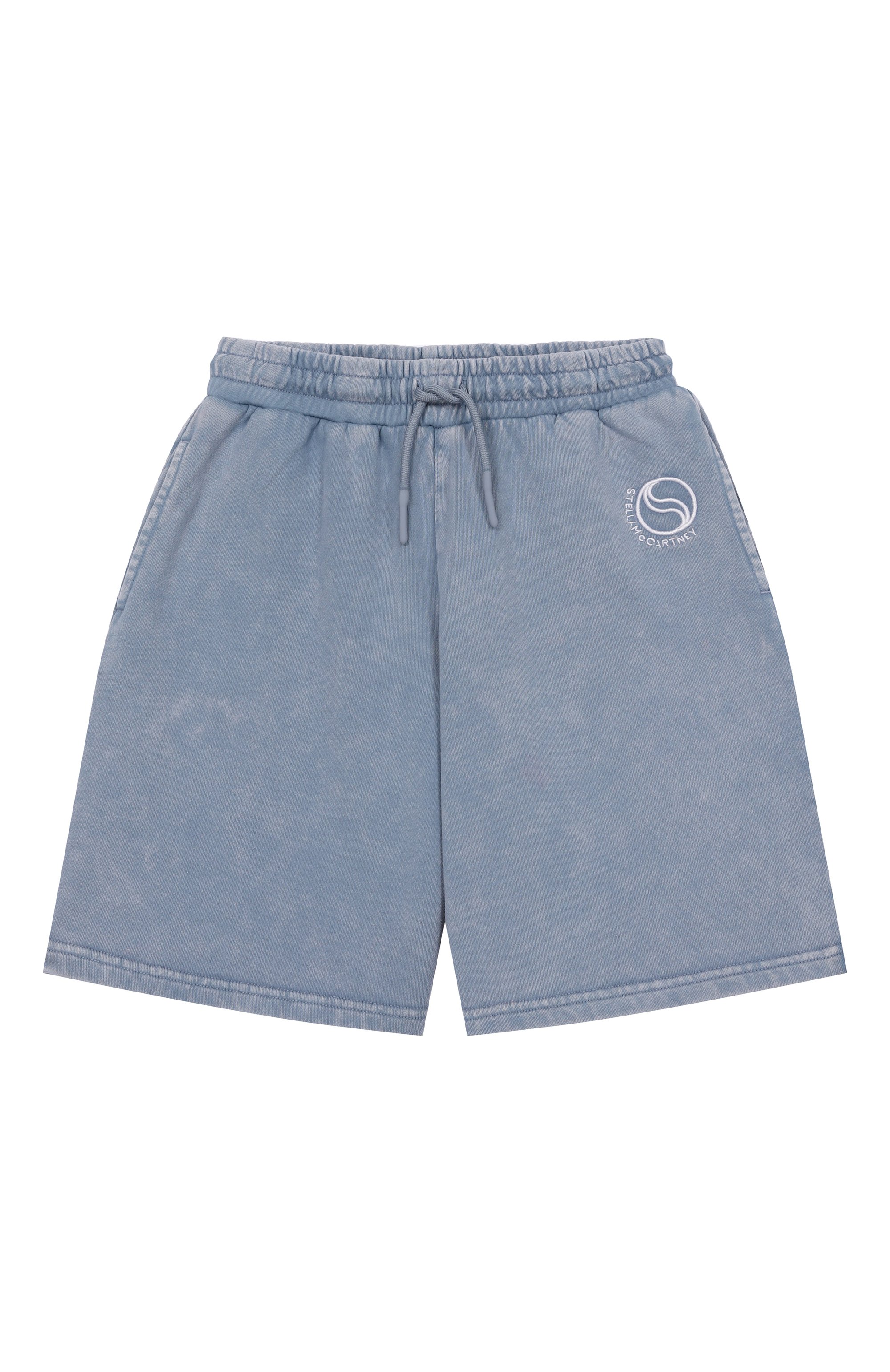 Хлопковые шорты STELLA MCCARTNEY тёмно-голубого цвета по цене 13800 руб., арт. TY6R59, фото 1 Хлопковые шорты STELLA MCCARTNEY, арт. TY6R59, фото 1