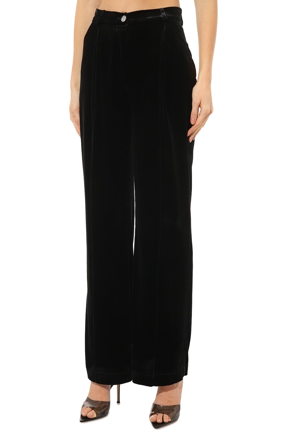 Бархатные брюки ALINE черного цвета по цене 30000 руб., арт. AL121201, фото 3 Бархатные брюки ALINE, арт. AL121201, фото 3