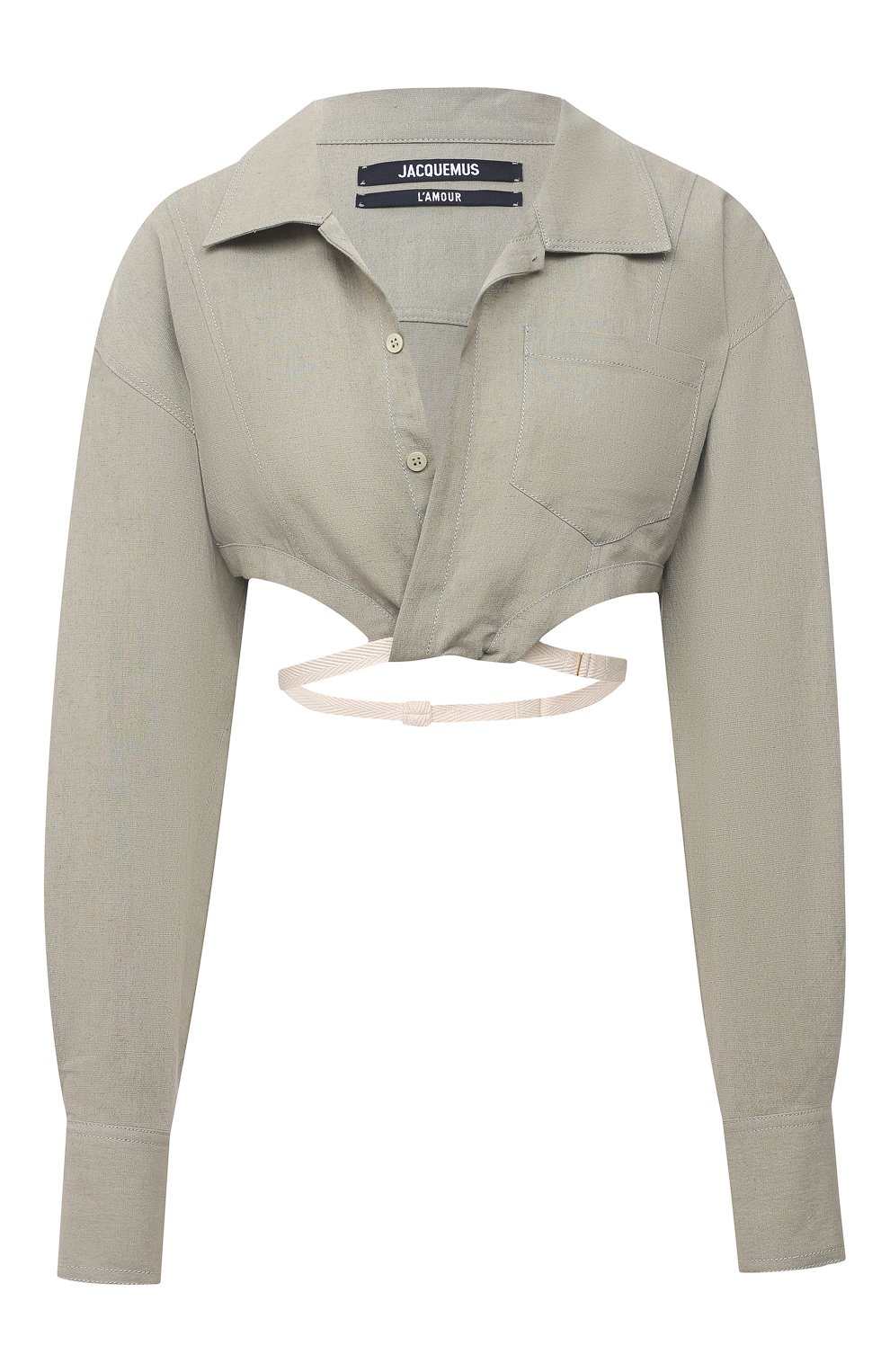 Рубашка из льна и вискозы JACQUEMUS, арт. 211SH05/111530, фото 1